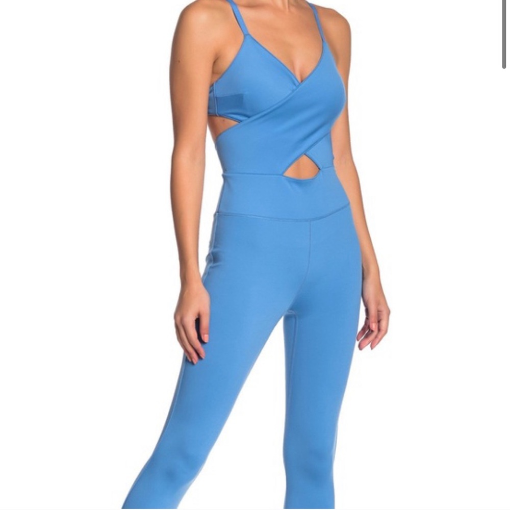 Rare size S free people movement onesie jumpsuit in Ibiza indigo.